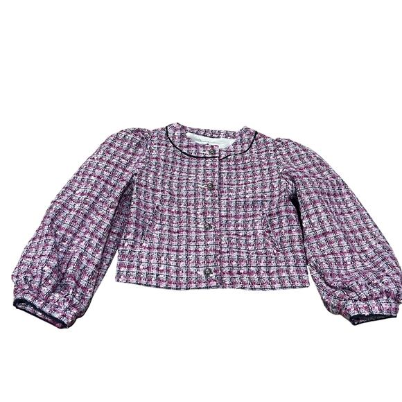 Jane & Jack San Francisco Purple Tweed Jacket Size 8 - Picture 1 of 4